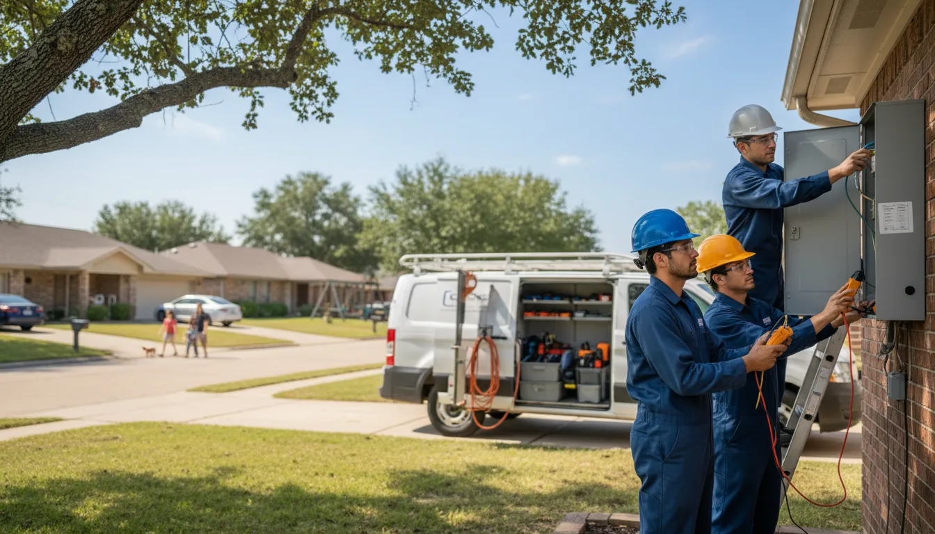 Certified electrician providing emergency electrical services in Seagraves, TX